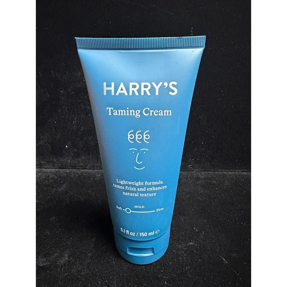 Harrys Taming Cream Lightweight Soft Hold Hair Styling Cream 5.1 fl oz Blue Tube